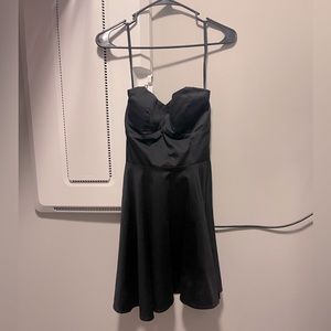 Black strapless dress
